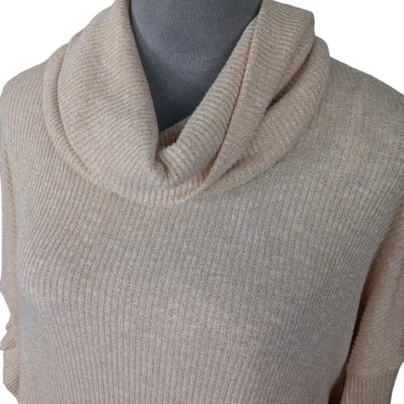 Postmark ANTHRO Beige Sweater XS/S Cowl Neck Long Sleeve - Picture 3 of 5